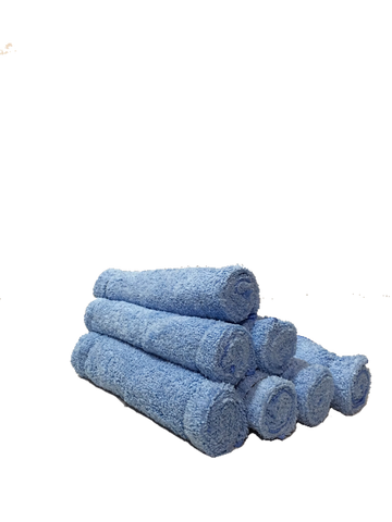 Blue microfiber towels 