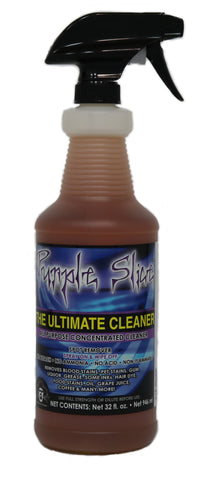 32 ounce bottle of Ultimate cleaner spot remover by purple slice