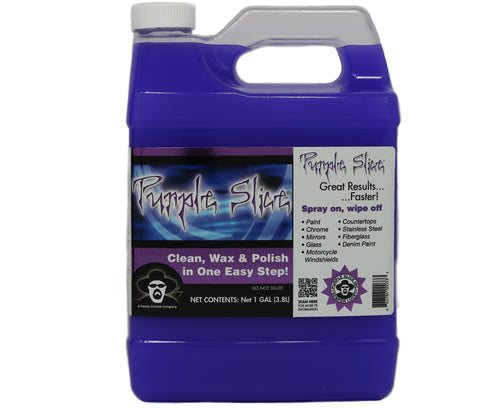 Single gallon of purple Slice spray wax